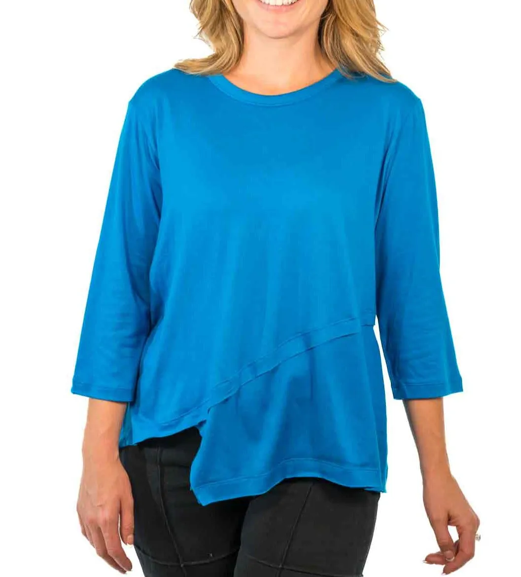 3/4 Sleeve Scoop Neck Layer Top