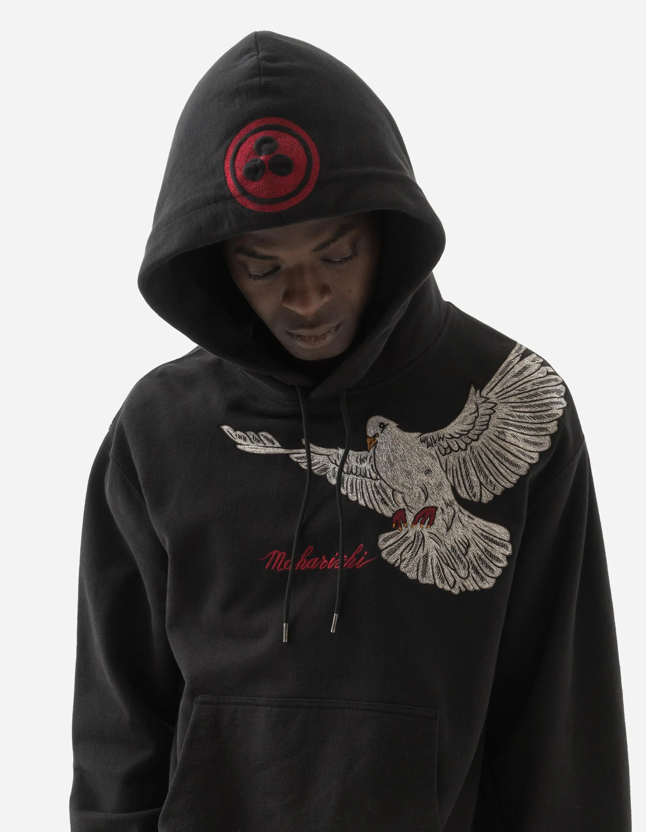 5321 Peace Dove Hooded Sweat Black