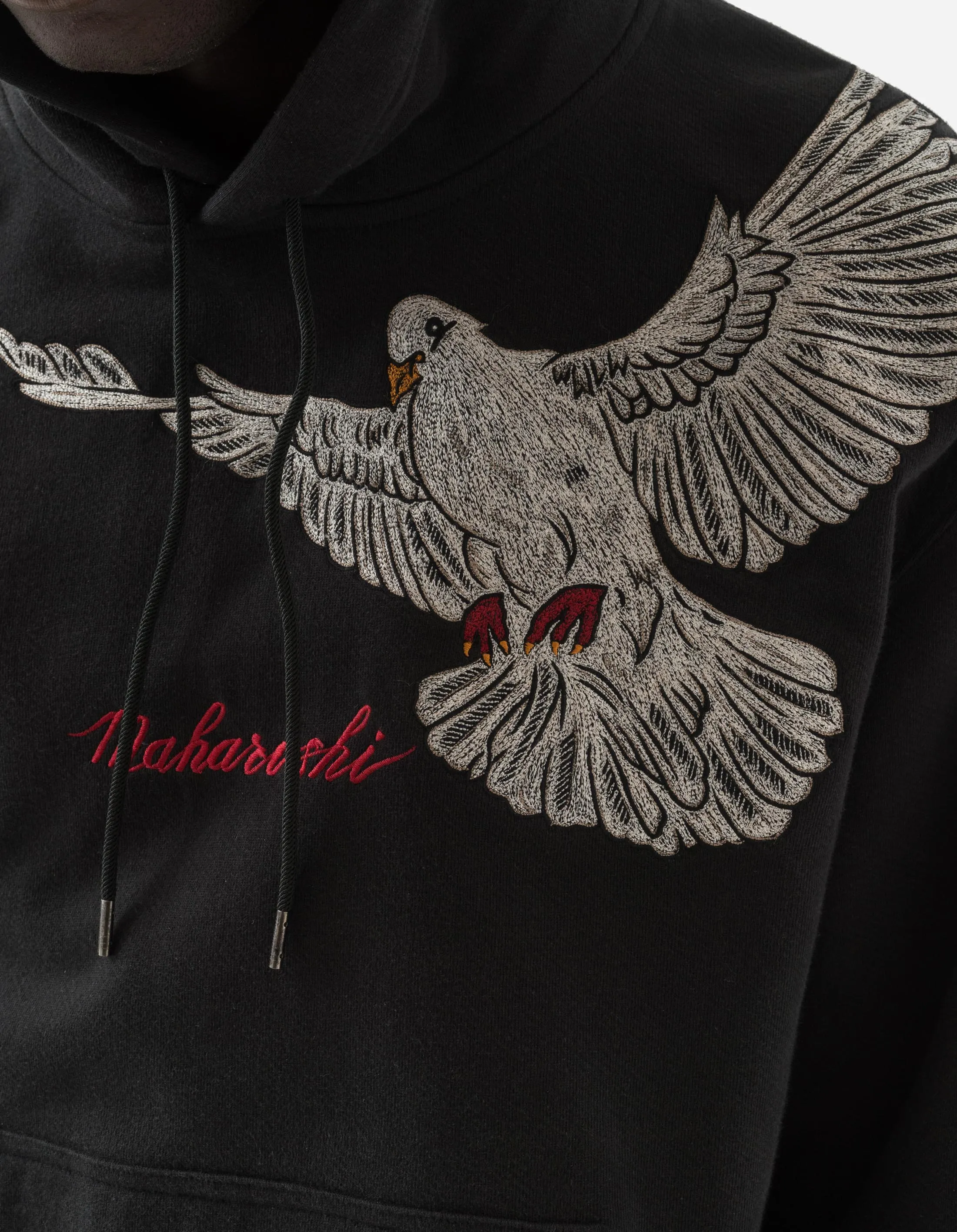 5321 Peace Dove Hooded Sweat Black