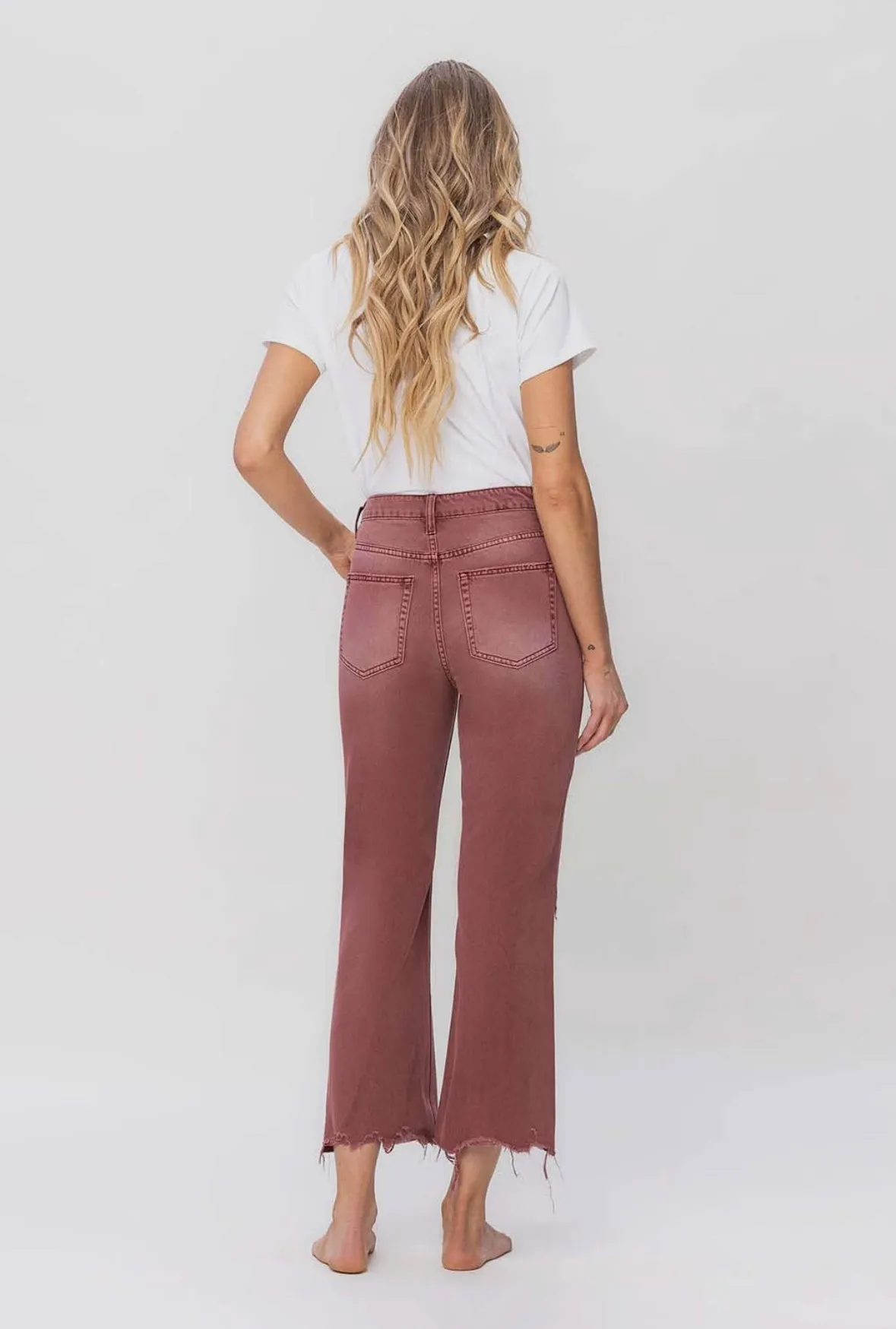 90s Vintage Flare Jeans in Russet Brown