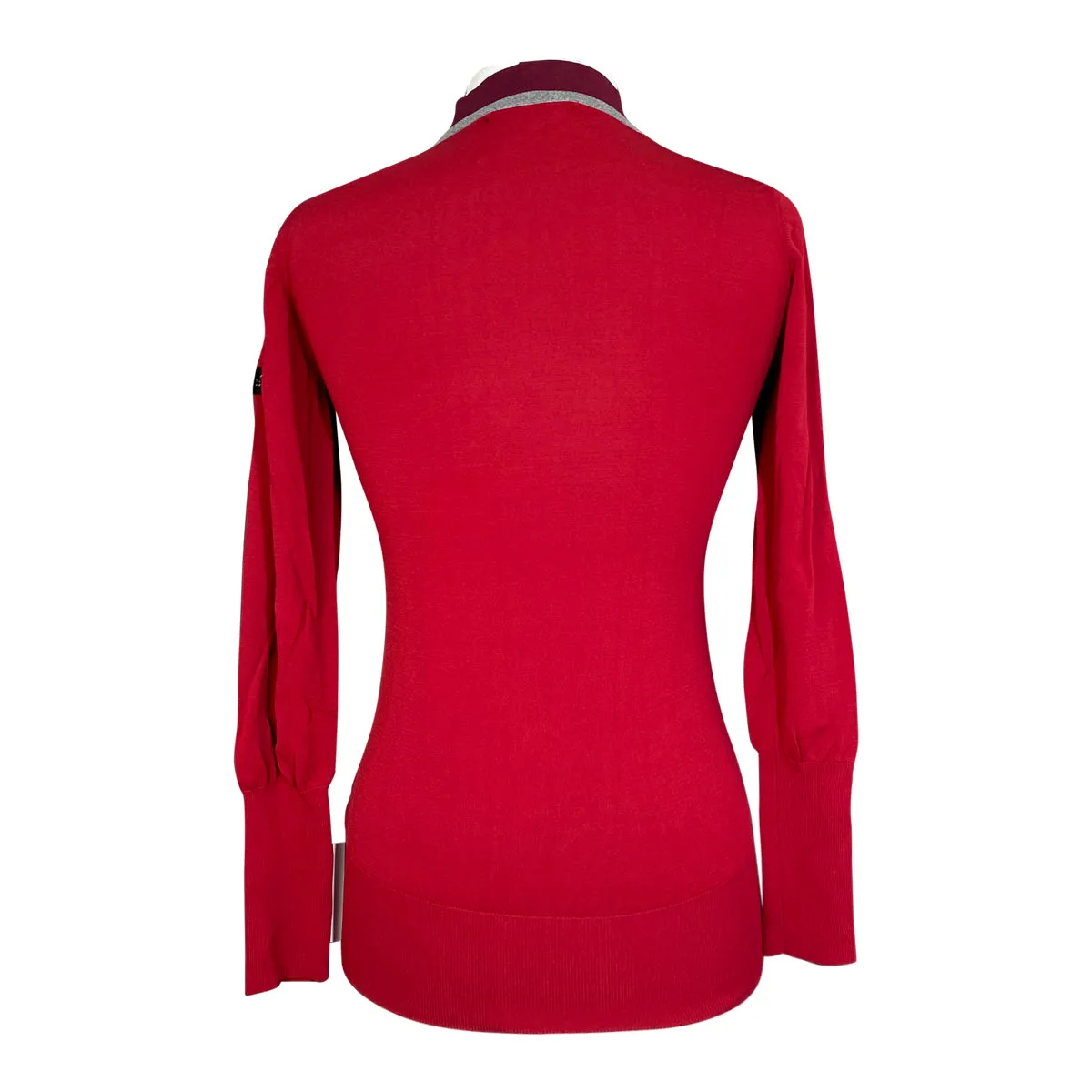 AA Platinum 'Vienna' V-Neck Sweater in Red - Women's Small