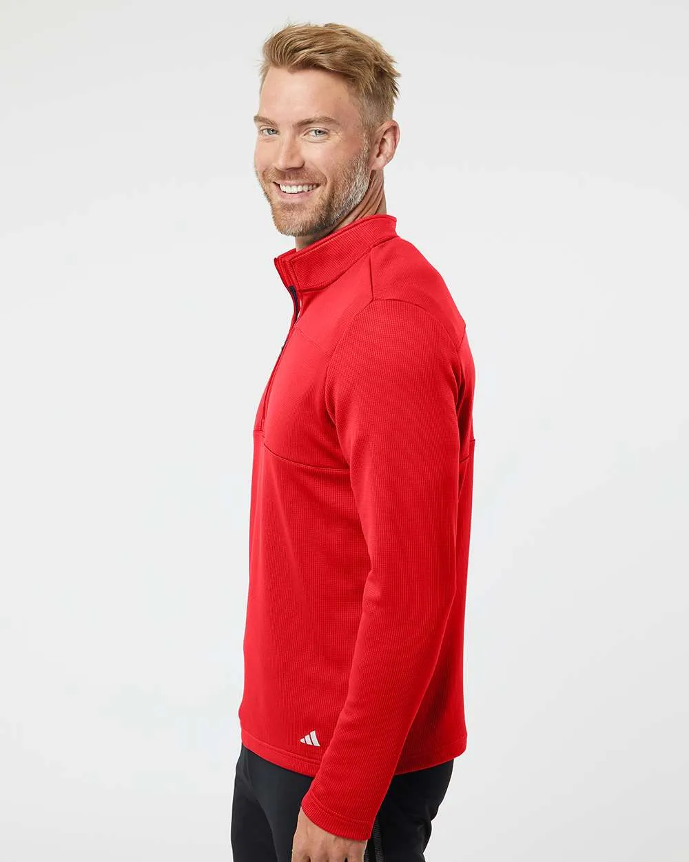 Adidas 3-Stripes Double Knit Quarter-Zip Pullover A482