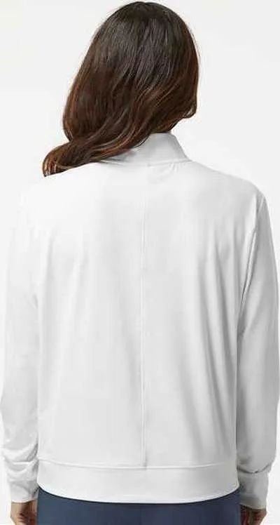 Adidas A1002 Women's Ultimate365 Textured Quarter-Zip Pullover - White