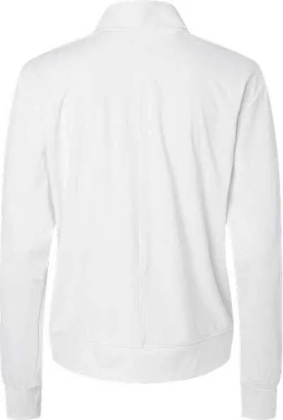 Adidas A1002 Women's Ultimate365 Textured Quarter-Zip Pullover - White