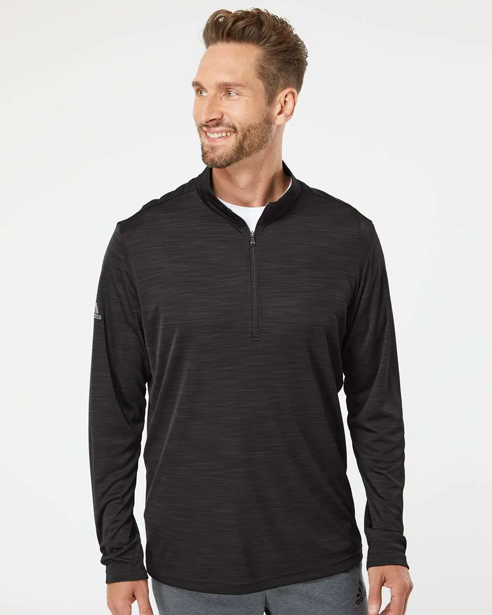 Adidas Lightweight Mélange Quarter-Zip Pullover A475