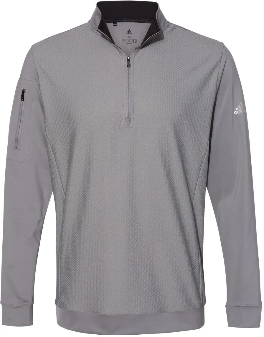 Adidas Performance Textured Quarter-Zip Pullover