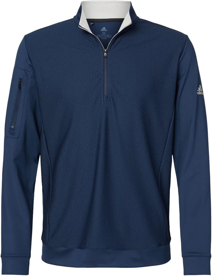 Adidas Performance Textured Quarter-Zip Pullover