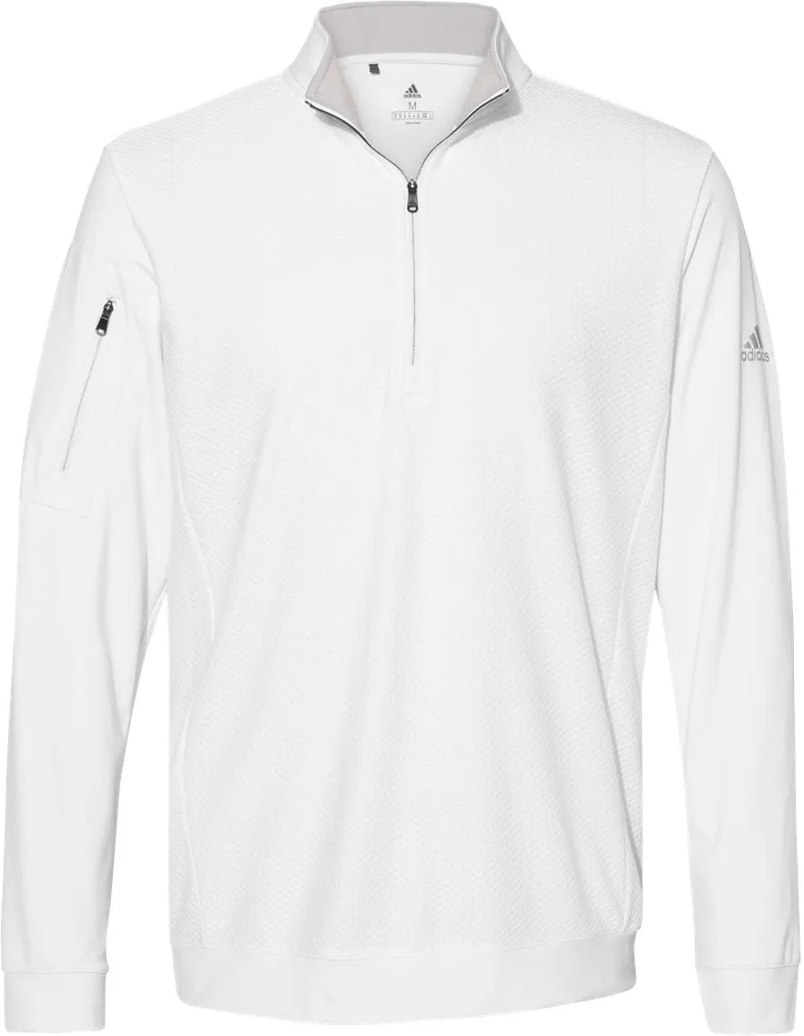 Adidas Performance Textured Quarter-Zip Pullover