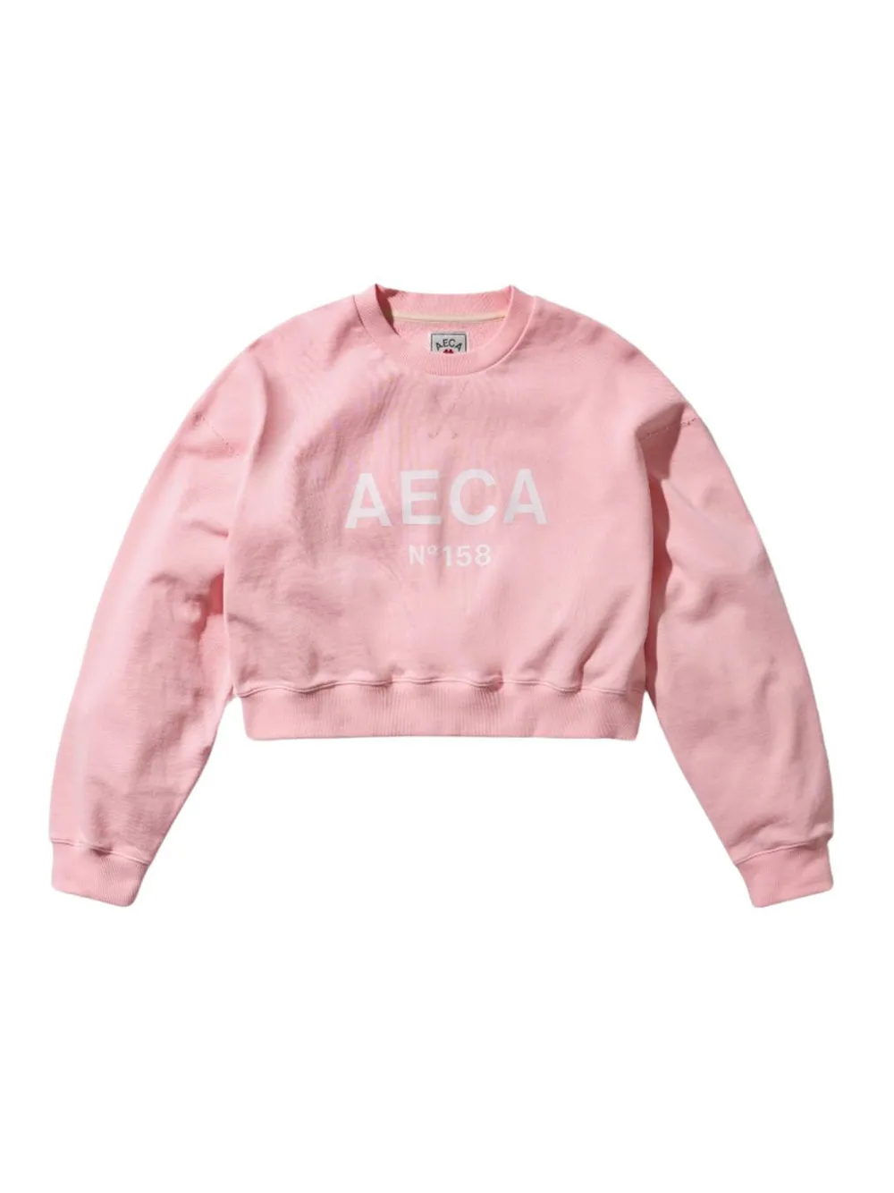 AECA Big Logo Crop Sweat (Pink/White)