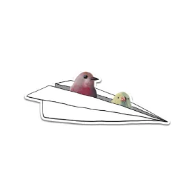 Airplane Birds Sticker