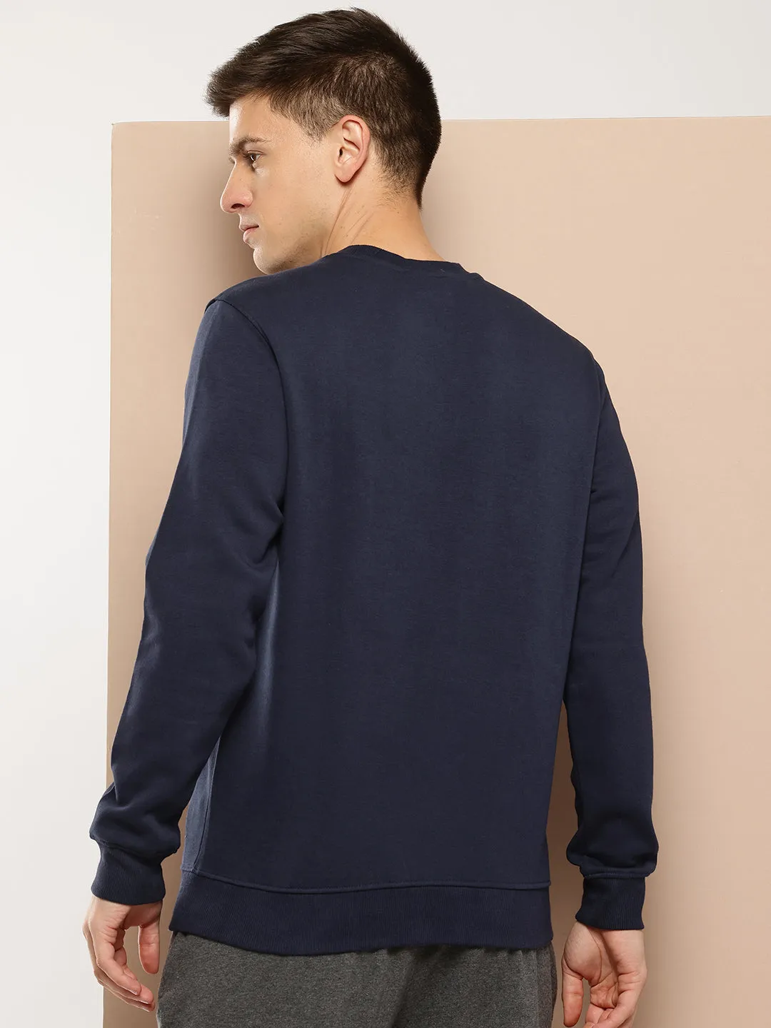 Alcis Men Casual Navy Blue Sweatshirts