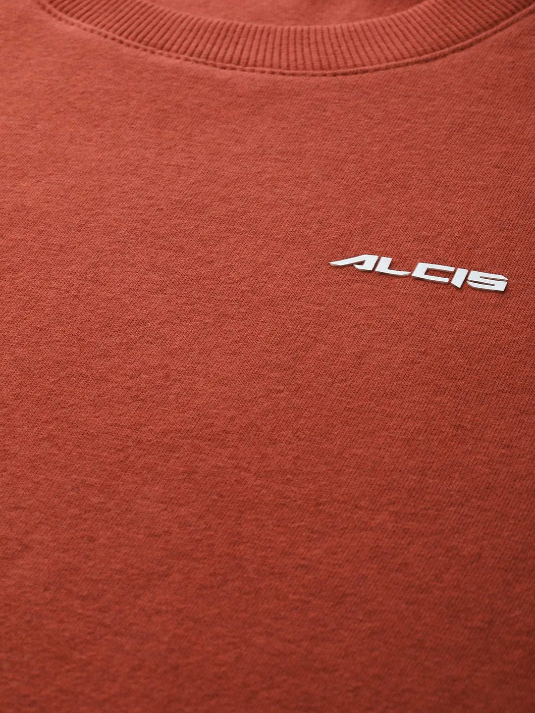 Alcis Men Solid Rust Sweatshirts