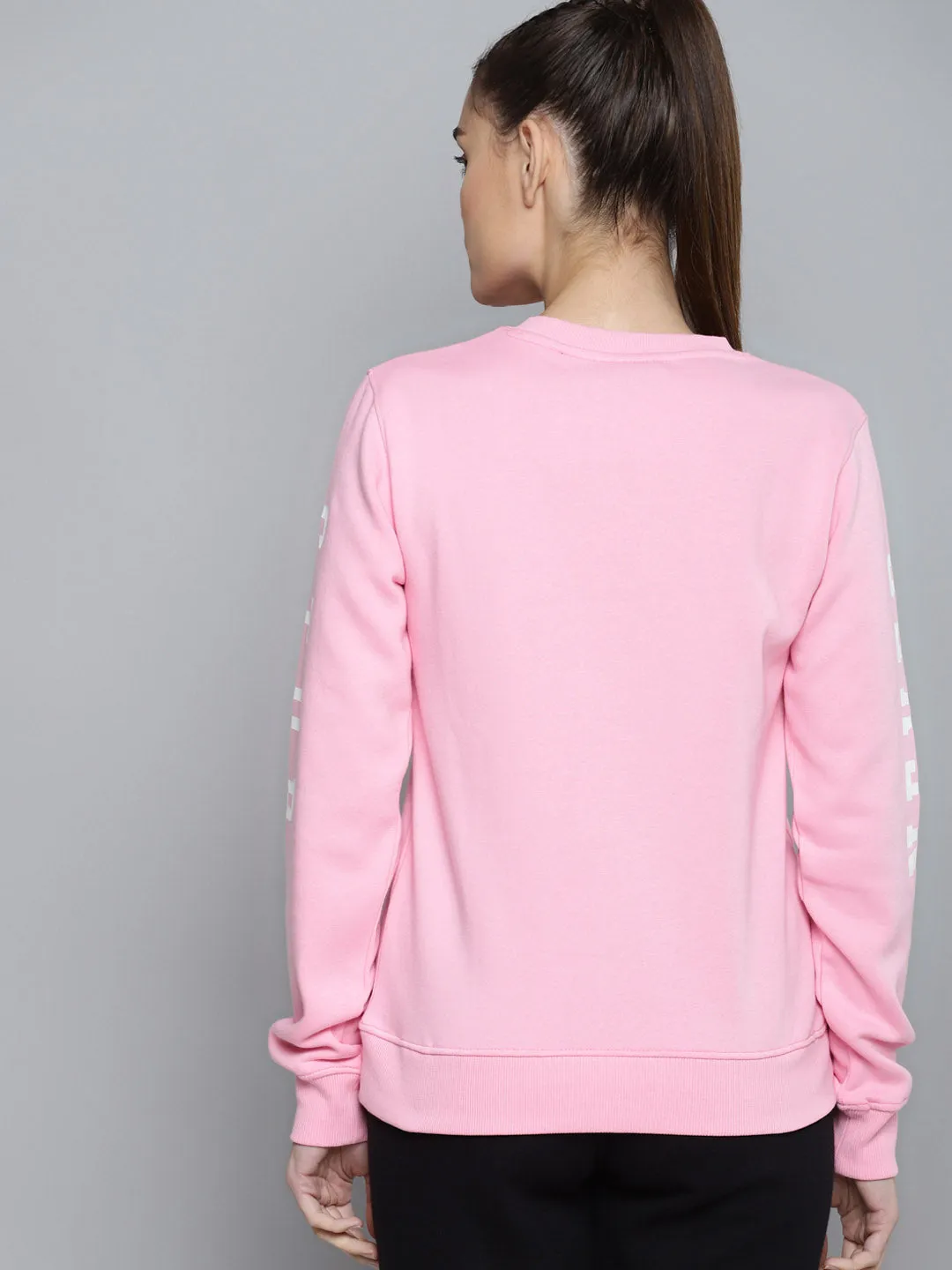 Alcis Women Printed Pink Sweatshirts