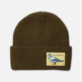 Anti Hero Skateboards - Lil Pigeon Cuff Beanie - Moss / Tan