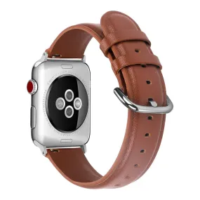 Apple Watch (45mm) cowhide genuine leather watch strap - Brown