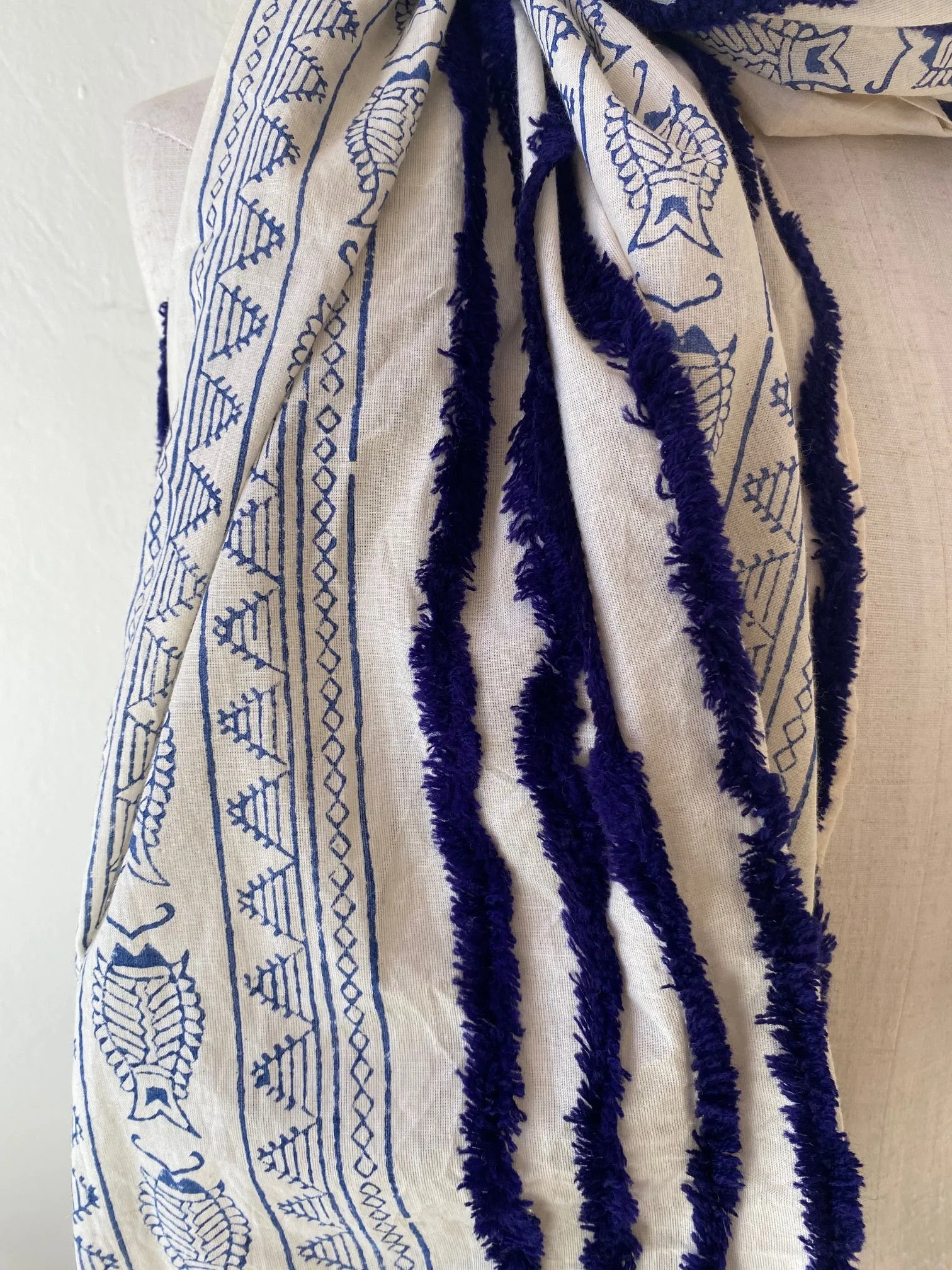 Artisan Hand Embroidery Scarf Grecian