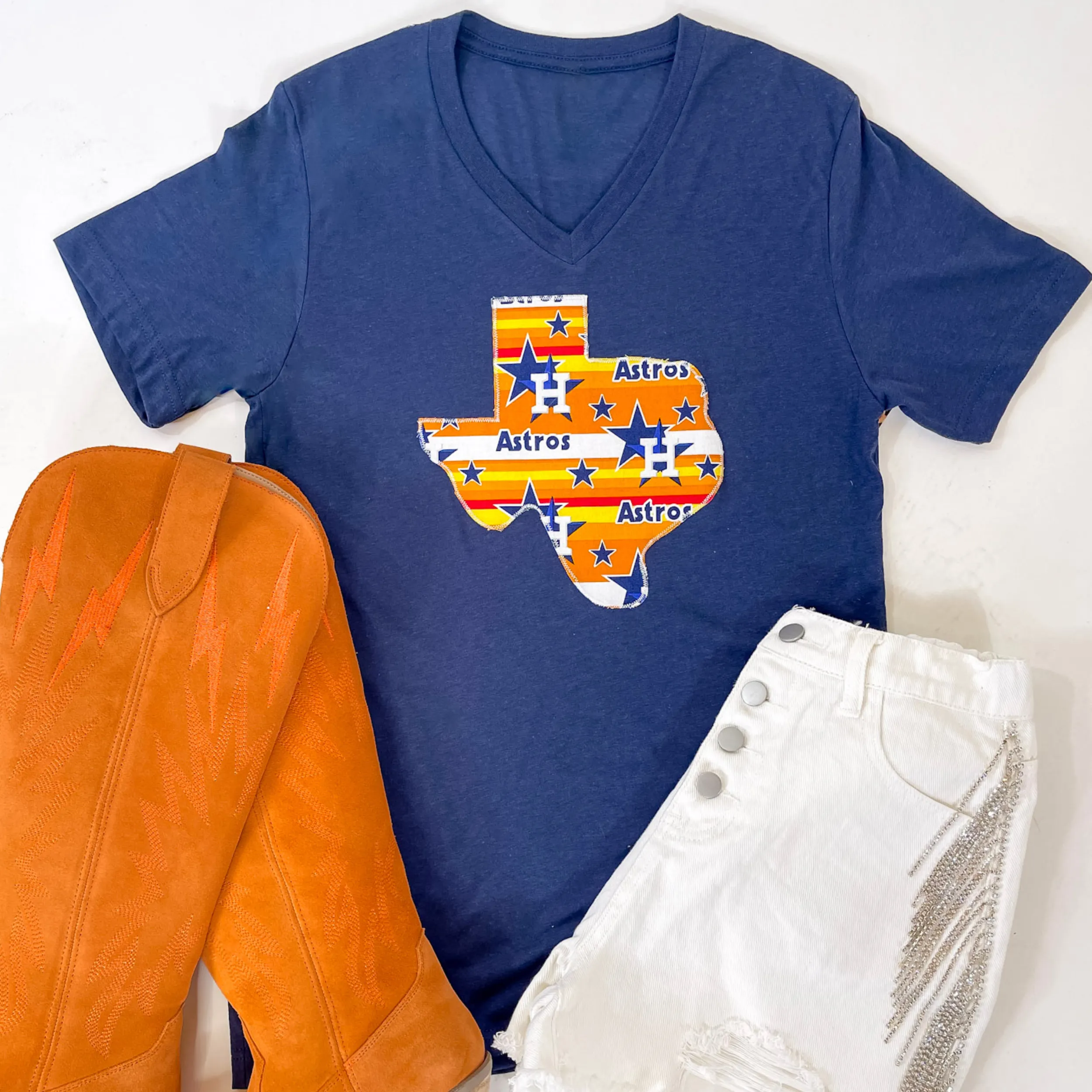 Astros Game Day | Throwback Texas Short Sleeve Tee in Blue