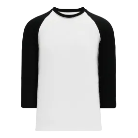 Athletic Knit (AK) BA1846A-222 Adult White/Black Pullover Baseball Jersey