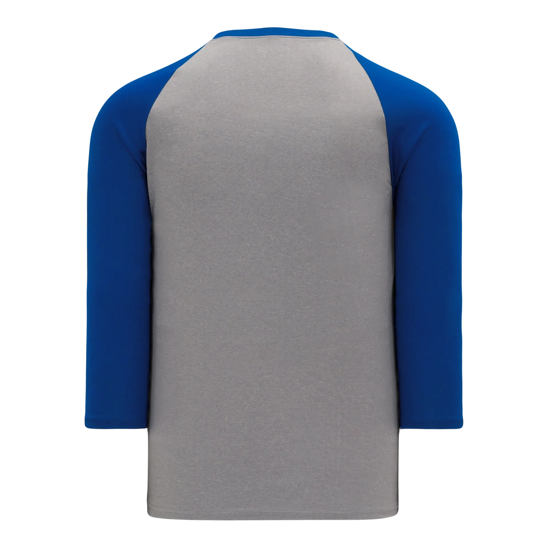 Athletic Knit (AK) BA1846A-922 Adult Heather Grey/Royal Blue Pullover Baseball Jersey