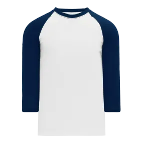 Athletic Knit (AK) BA1846Y-217 Youth White/Navy Pullover Baseball Jersey