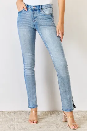 Autumn - Full Size Mid Rise Y2K Slit Bootcut Jeans - Kancan - Exclusively Online