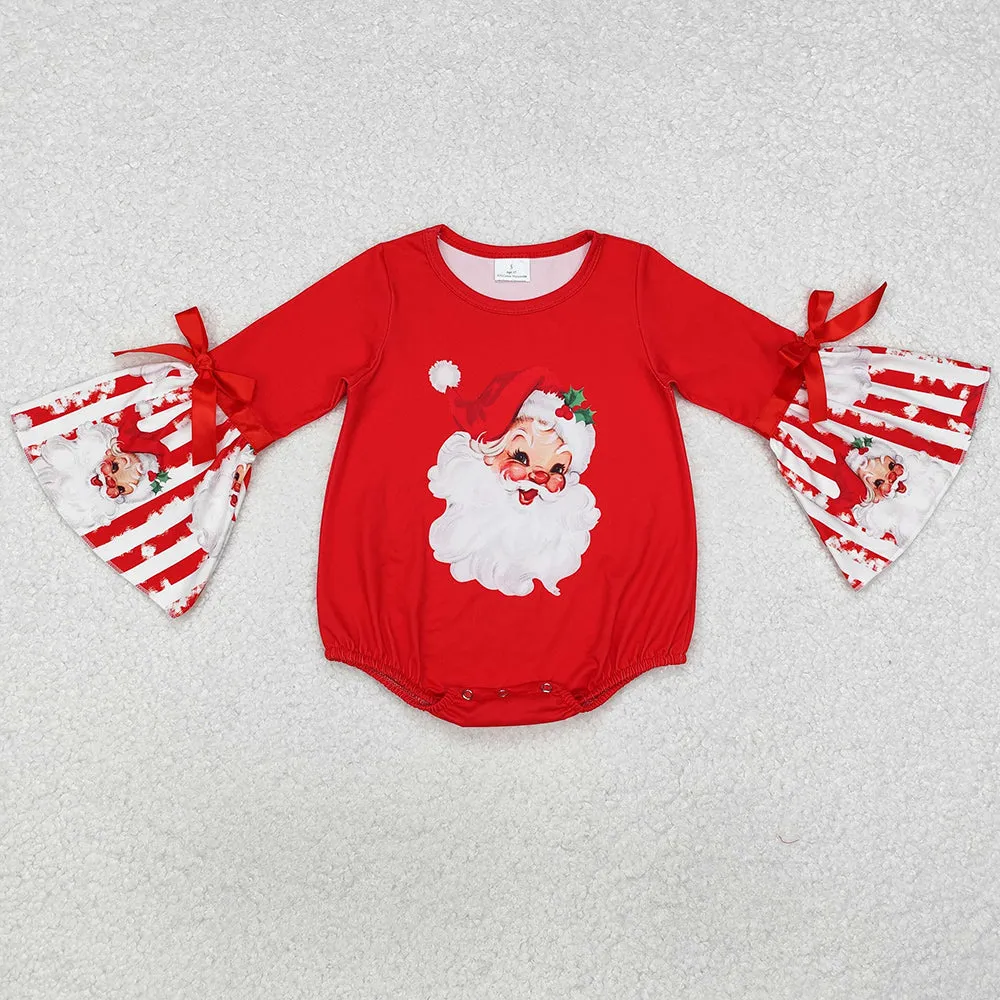 Baby Infant Girls Rompers Christmas Santa Long Sleeve Rompers LR1918