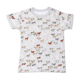 Bamboo Blend Short Sleeve Shirt - Wild Horses