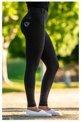 Bare Equestrian Adult Performance Tights - Black Cat