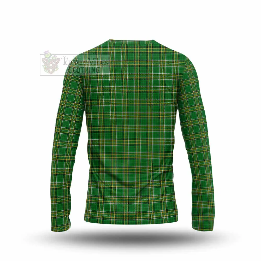 Barrett Irish Clan Tartan Long Sleeve T-Shirt with Coat of Arms