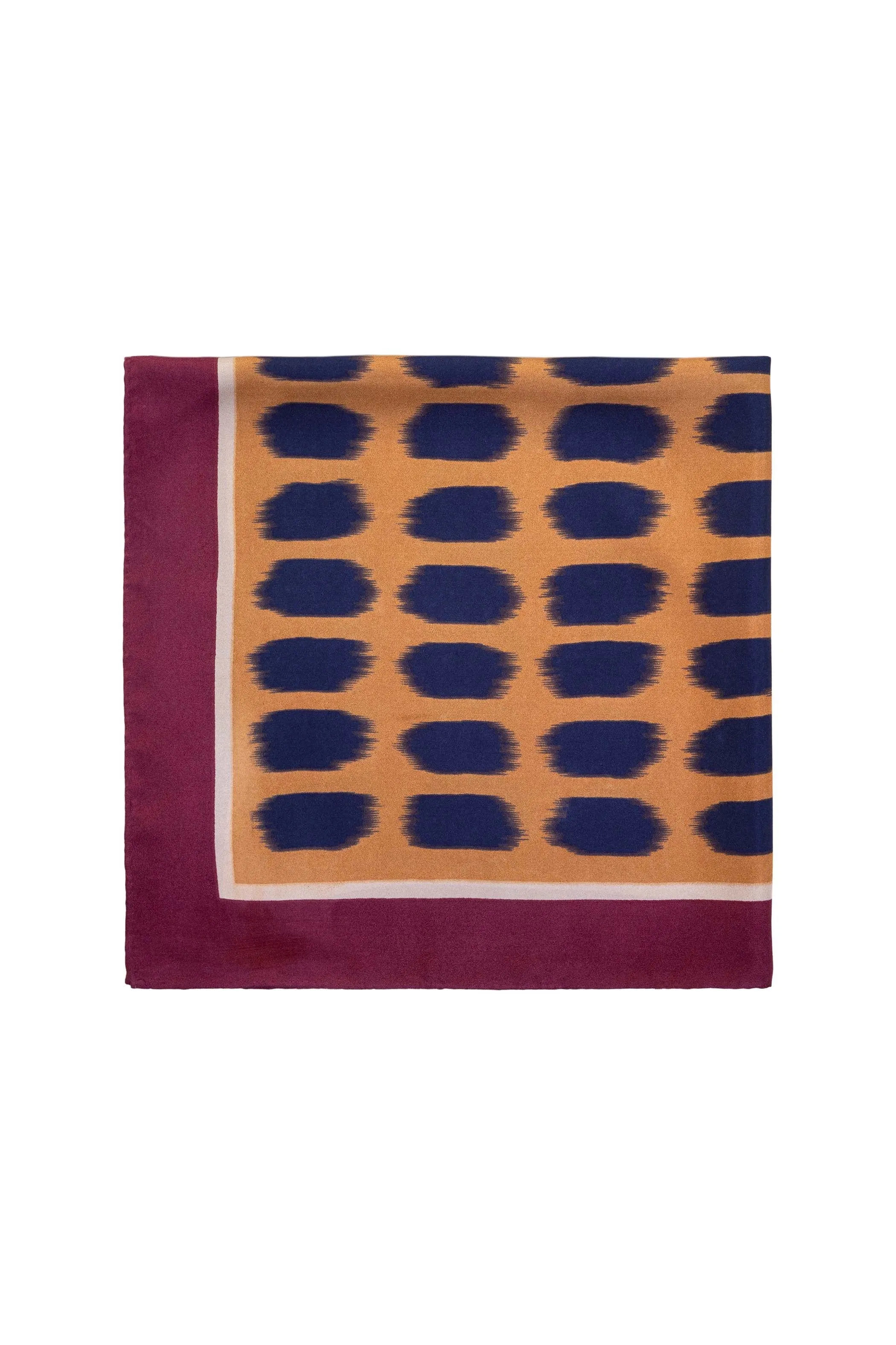 Block Printed Carree I Silk Women Scarf