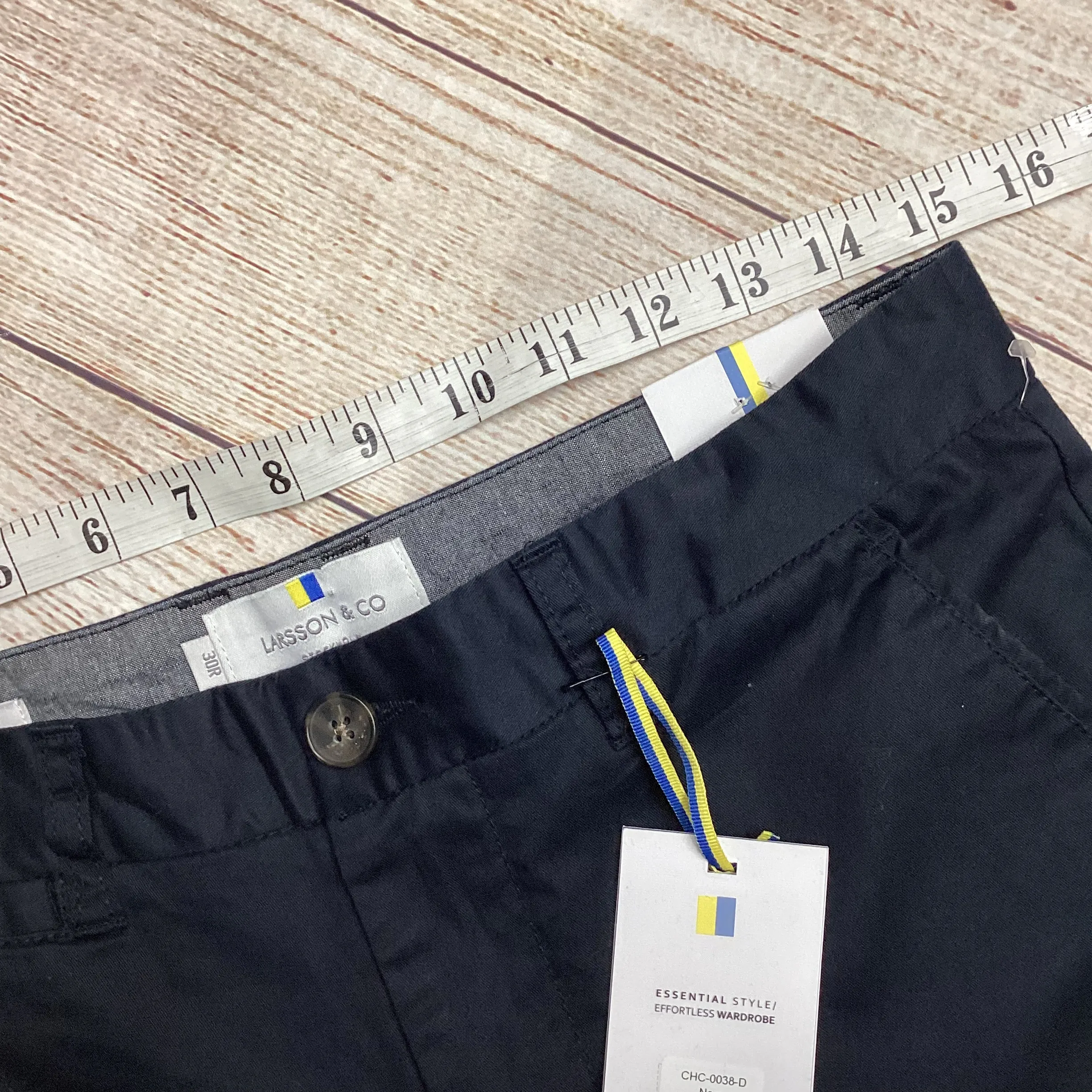 BNWT Larsson & Co Navy Blue Chino Trousers W30”