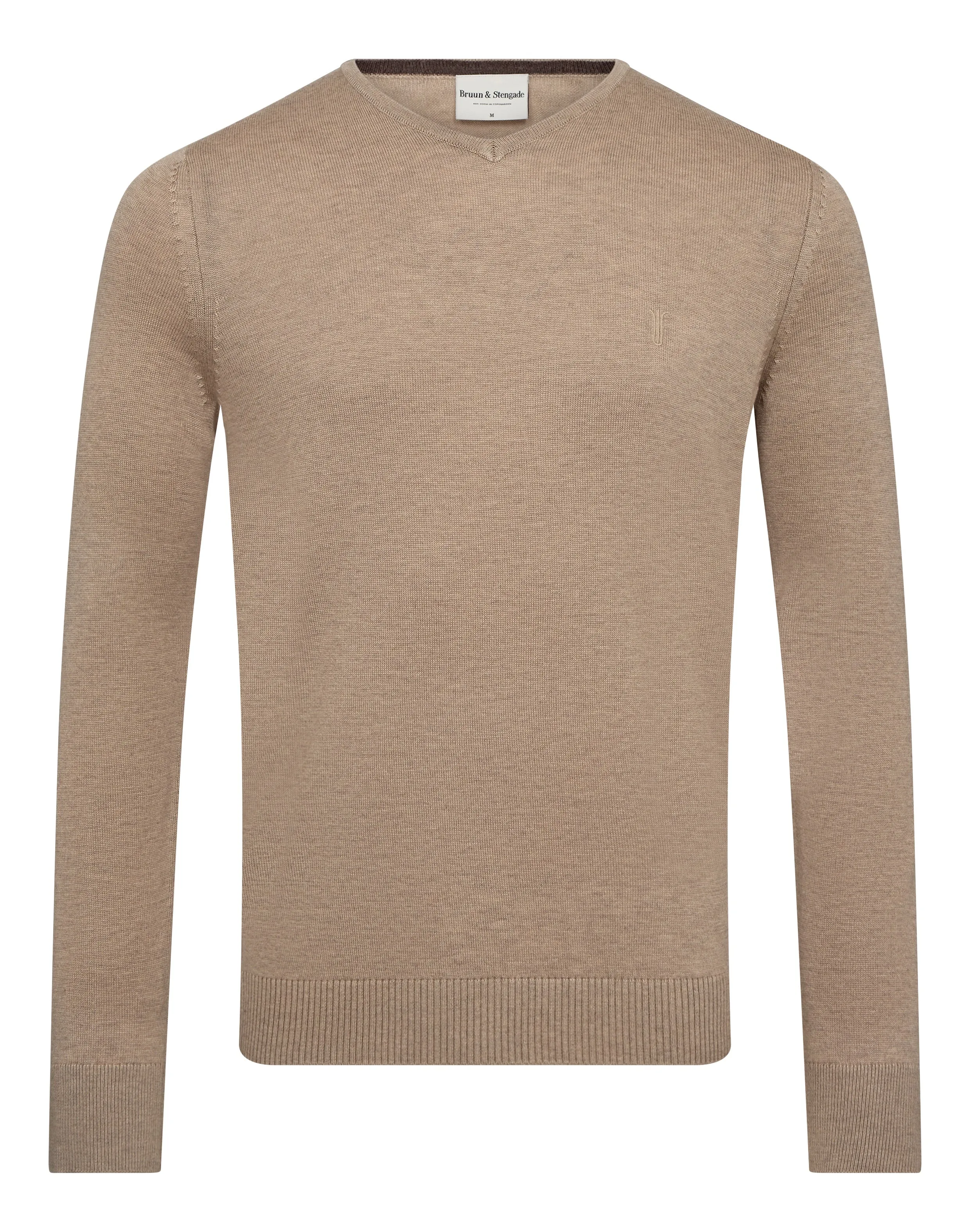 Bruun & Stengade Wool Modal Blend V-Neck Sweater