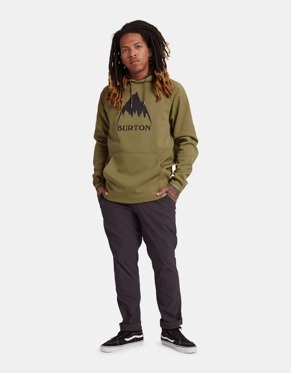 Burton Crown LC Weatherproof Pullover Hoodie - Martini Olive