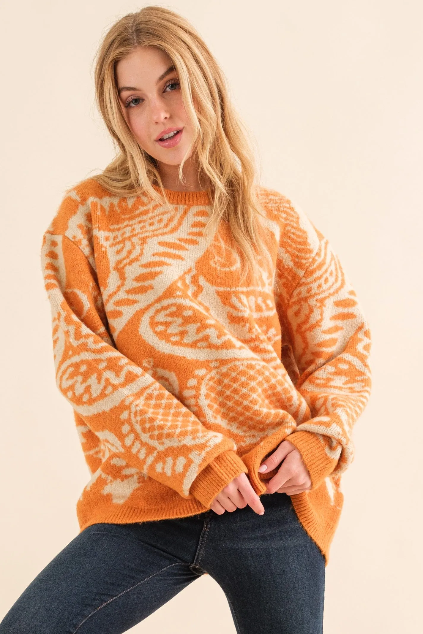 By Your Side Paisley Sweater