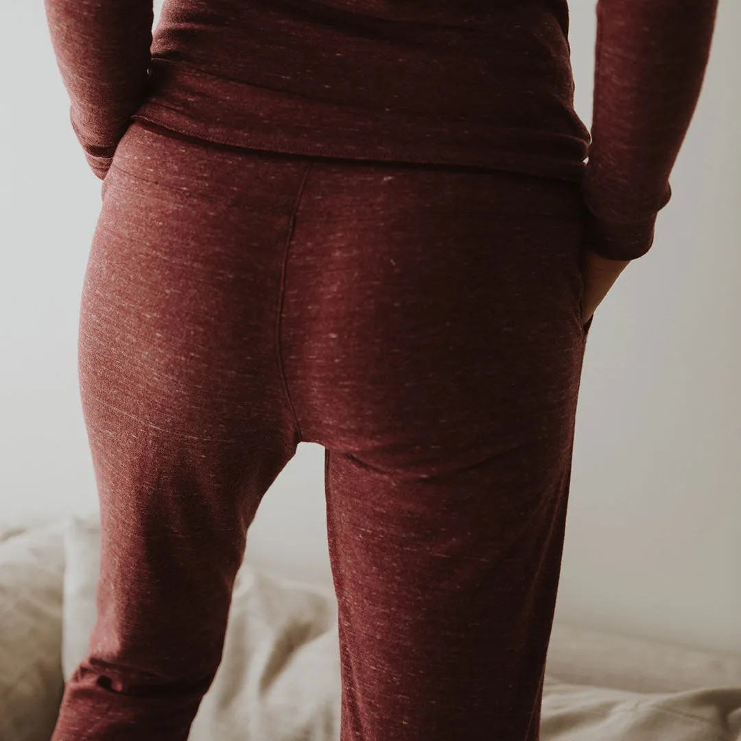 Cabin Fever Joggers, Heather Maroon