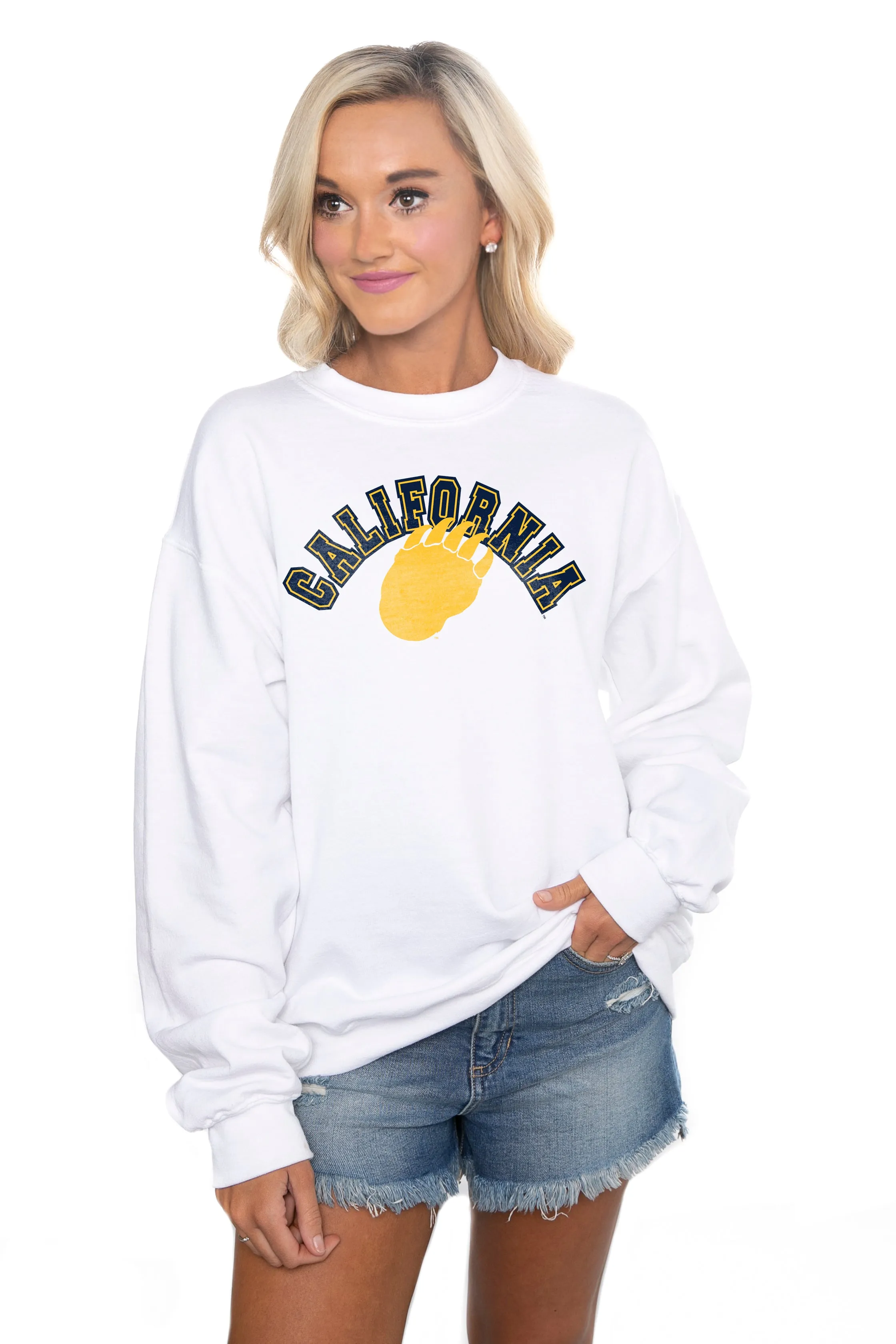 CALIFORNIA GOLDEN BEARS "HIT THE HIGHLIGHTS" PERFECT CREW SWEATSHIRT