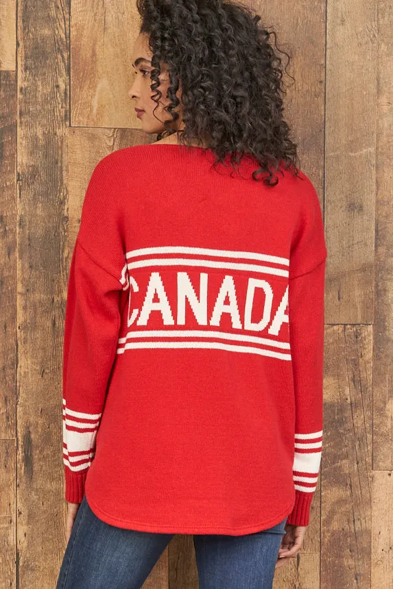 Canadiana Eco Cotton "Hockey" Pullover Sweater