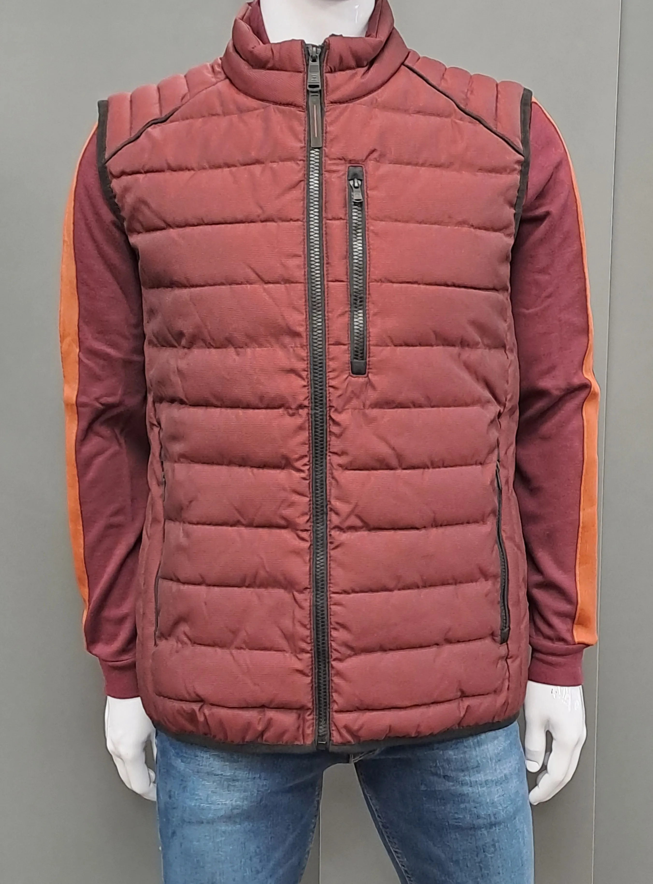 Casa Moda Quilted Gilet - Burgundy