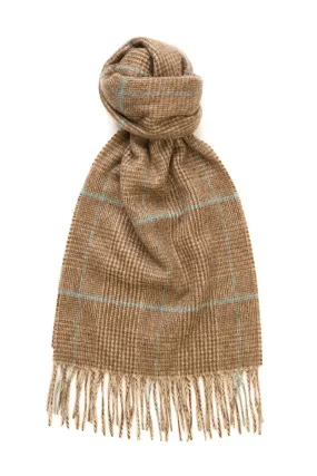 Cashmere Glen Check Scarf-Brown