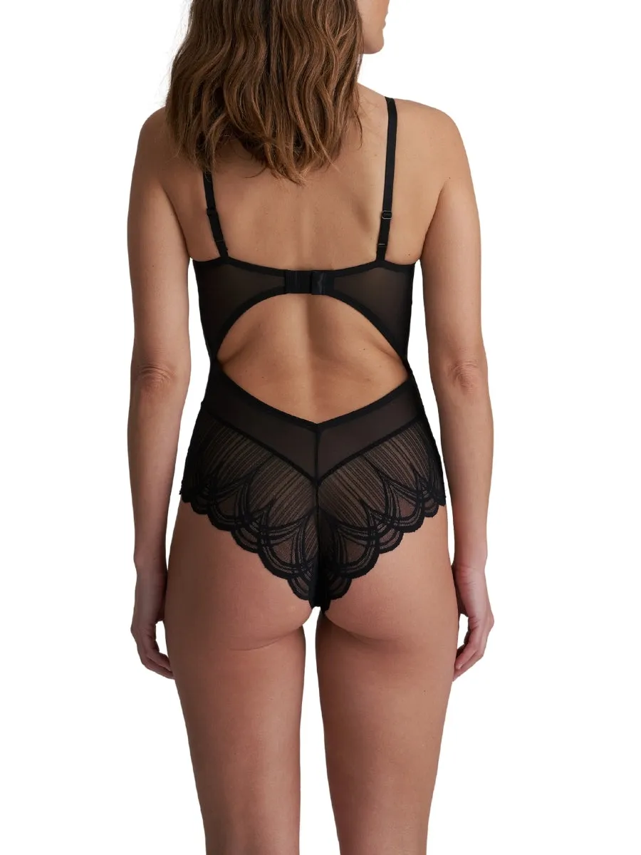 Cathia Plunge Bodysuit - Black