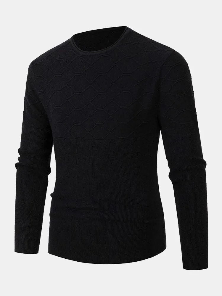 Celzo | Slim Fit Crew Neck Knitted Jumper