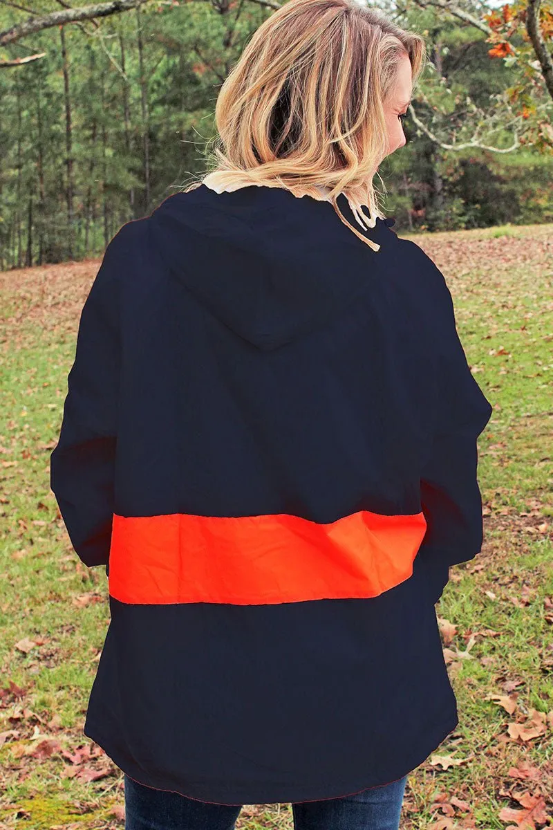 Charles River Classic Striped Pullover, Navy and Orange (Wholesale Pricing N/A)