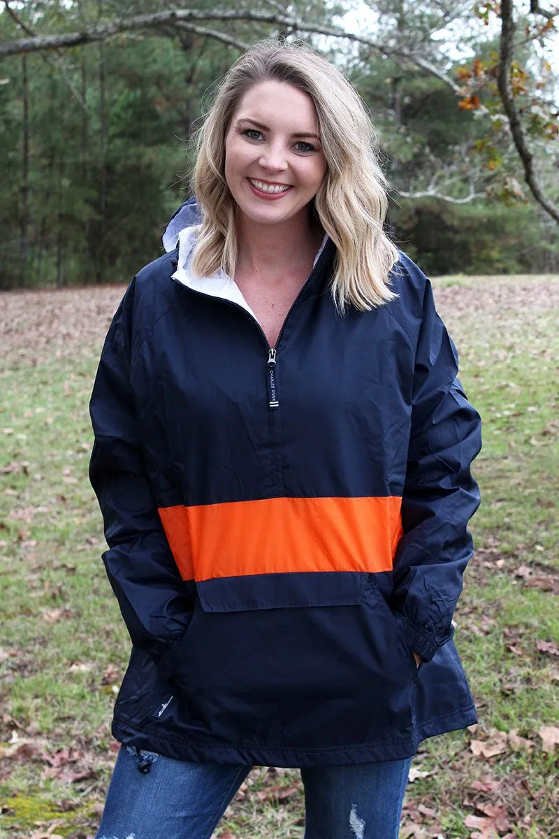 Charles River Classic Striped Pullover, Navy and Orange (Wholesale Pricing N/A)