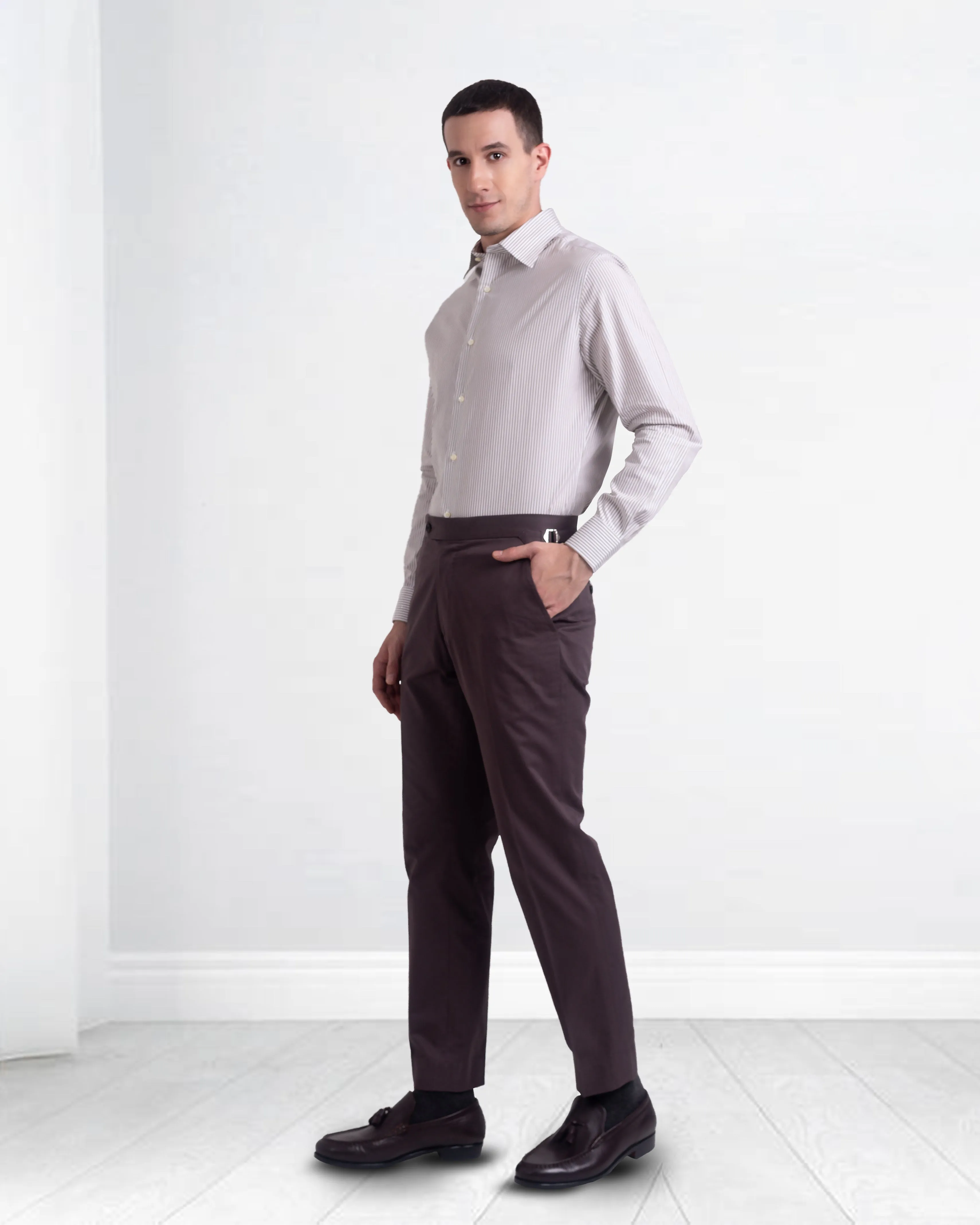 Choco Brown Plain Dress Pant