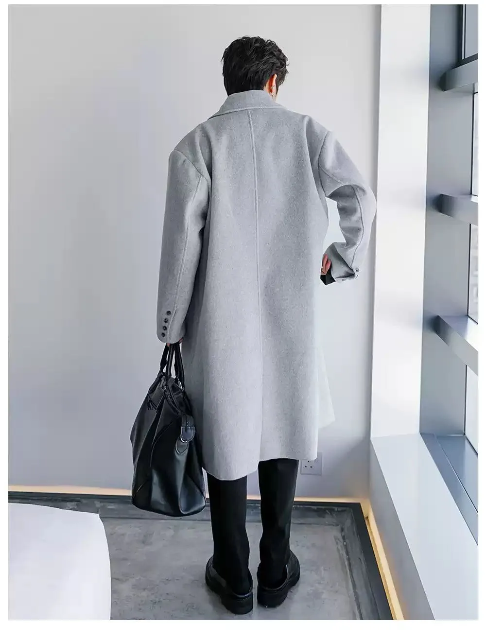 Chuan Layered Double Breasted Overcoat