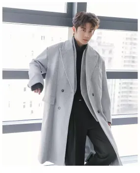 Chuan Layered Double Breasted Overcoat