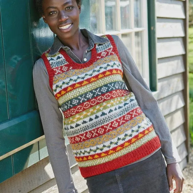 Classic Fairisle Tank Top - Rust