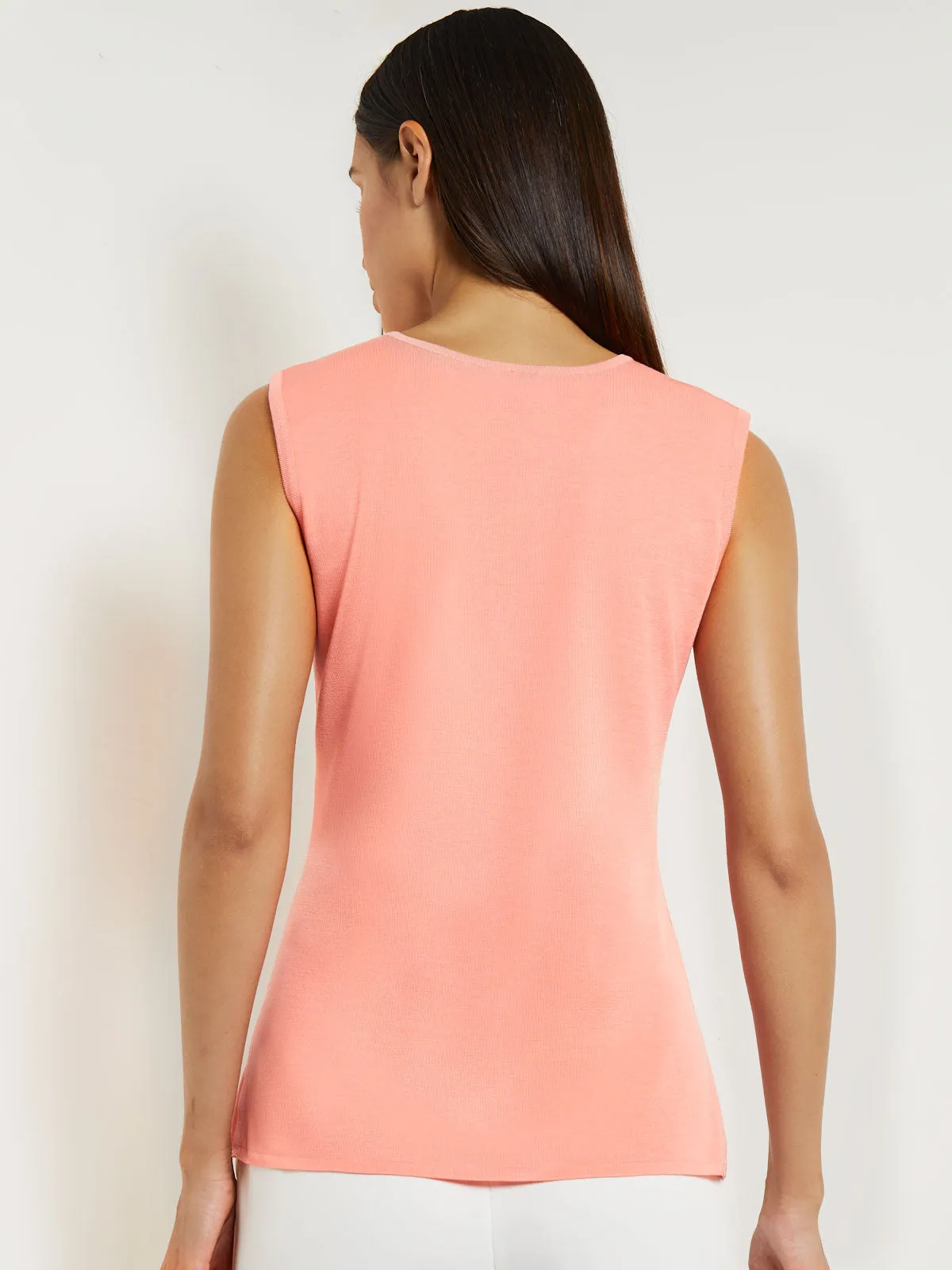 Classic Knit Tank Top, Ocean Coral