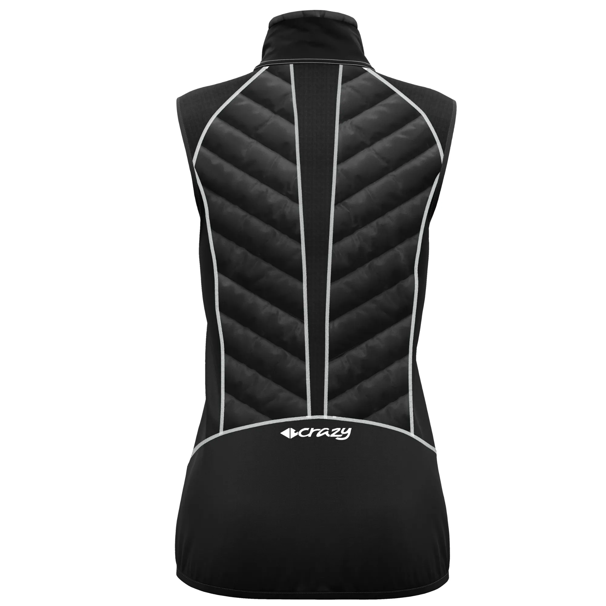 CRAZY VEST CHANNEL GILET DONNA IBRIDO CON IMBOTTITURA ANTIVENTO E IDROREPELLENTE - COLORE BLACK