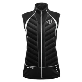 CRAZY VEST CHANNEL GILET DONNA IBRIDO CON IMBOTTITURA ANTIVENTO E IDROREPELLENTE - COLORE BLACK